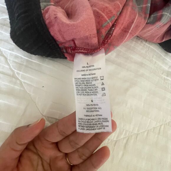 Nautica Men's Red Black Plaid Lounge Sleepwear Pajama Pants Size L - Picture 5 of 9